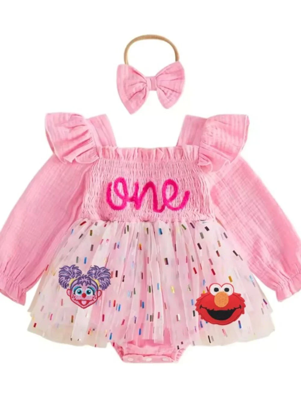Elmo Dress First Birthday Clothes Abby Cadabby Outfit Sesame Street Smash Cake